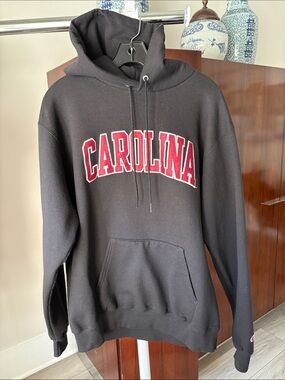 Champion Carolina USC Black Hoodie with Red Carolina Arch Sz L